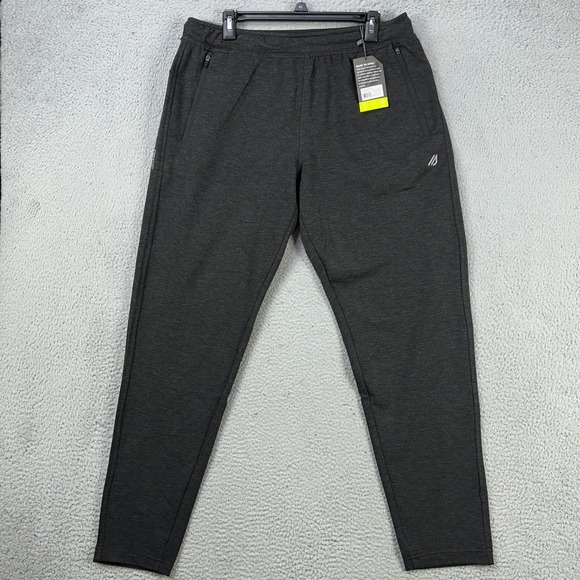 Eddie Bauer Motion Mens Knit Jogger Pants Medium Black Free Dry Logo Pull On NEW - Picture 1 of 12